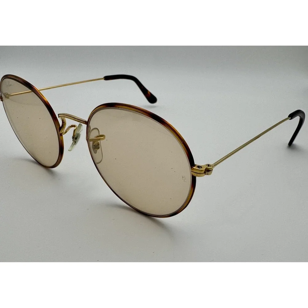 Vintage Bausch & Lomb Ray Ban Tortuga Round B-15 Brown 52-21 Sunglasses USA